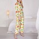 thumbnail image 3 of Balery Colorful Lemons Conjunto de Pijama con Estampado para Mujer, Conjunto de Dos Piezas con Manga Larga, Ropa de Dormir Suave con Bolsillos, Pijamas Cómodos-Medium, 3 of 7