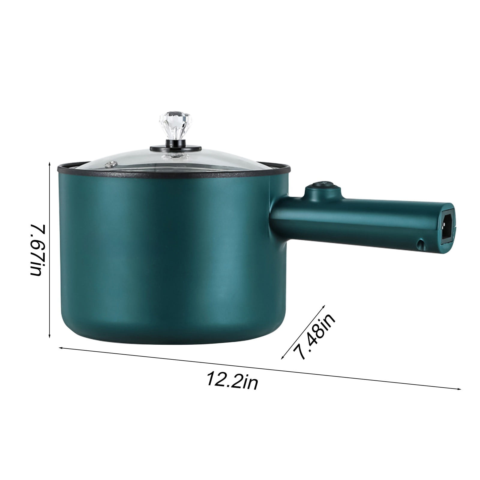 Multifunctional Electric Pot, Portable Cooker for Rice, Pasta, Soup, 1.8L Capacity, 450W Power, Non-Stick Ceramic Coating, Overheat Protection, Ideal for Dorms, Office, Camping