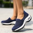 thumbnail image 5 of CAICJ98 Walking Shoes Women Walking Shoes Women Breathable Cushion Running Tennis Fashion Sneakers with Arch Support,Blue, 5 of 5