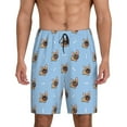 thumbnail image 2 of Daiia Brown French Bulldog Mens Woven Stretch Pajama Short,Short Pajama Pants-XX-Large, 2 of 9