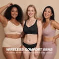 thumbnail image 3 of Qylux Womens Wireless Jelly Bra Plus Size Supportive Seamless Bras Full Coverage Push Up Comfortable No Underwire Tshirt Bras, 3 of 12