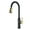 Black and Gold, variant on SUMERAIN Single Hole Kitchen Faucet with Pull Out Sprayer Stainless Steel Kitchen Sink Faucet Single Handle Faucet Swivel Spout,Black and Gold