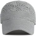 thumbnail image 2 of Knit Mesh Baseball Cap for Women Summer Yarn Trucker Hats Breathable Outdoor Hat, 2 of 7