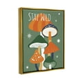 thumbnail image 4 of Stupell Industries Stay Wild Mushrooms Pattern Botanical & Floral Painting Gold Floater Framed Canvas Art Print Wall Art, 25 x 31, 4 of 10