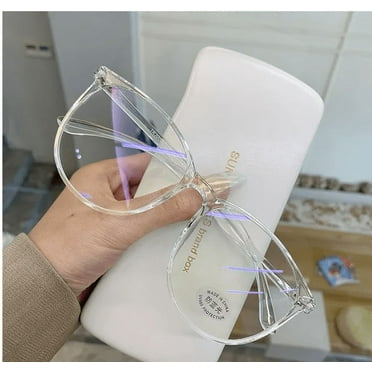 Transparent Computer Glasses Frame Women Men Anti Blue Light Round Eyewear Blocking Glasses Reading