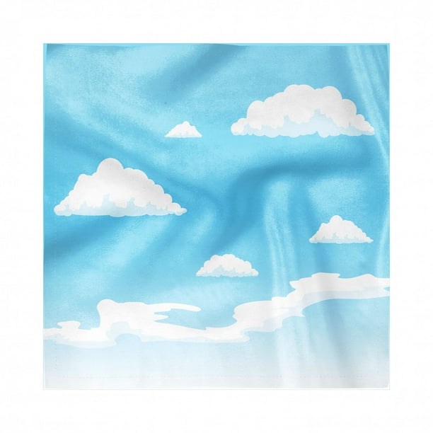 Cloud Napkins Set Of 4 Summer Season Weather Pattern With Ombre Style Background And Cumulus Clouds Silky Satin Fabric For Brunch Dinner Buffet Party By Ambesonne Walmart Com Walmart Com
