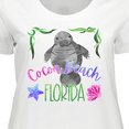 thumbnail image 4 of Inktastic Cocoa Beach Florida Cute Swimming Manatee Women's Plus Size T-Shirt, 4 of 5