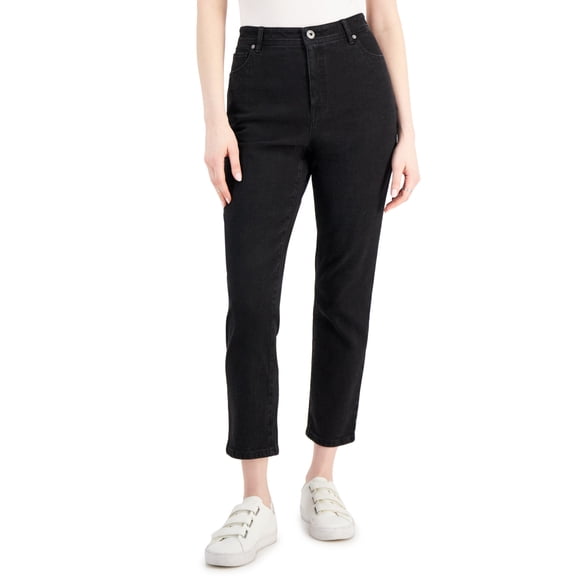 Style & Co Women's Slim Leg Ankle Jeans Black Size 2Petite