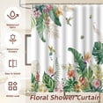thumbnail image 2 of ZYHYPWW Watercolor Floral Printed Fabric Shower Curtain, 71" x 71" Decorative Bathroom Curtain, Machine Washable with 12 Hooks, 2 of 6