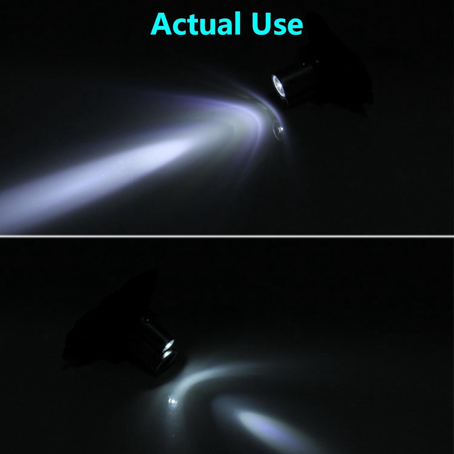 Rechargeable Head-Mounted Flashlight：Head Lamp with A White Light Lamp Tube and A Small Laser Lamp, Led Headlight for Fishing, Running at Night,Camping,Cycling