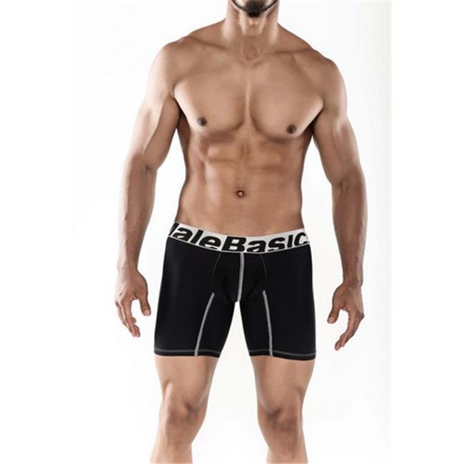 Malebasics MBM02BlackL Mens Performace Moisture Wicking Boxer Brief
