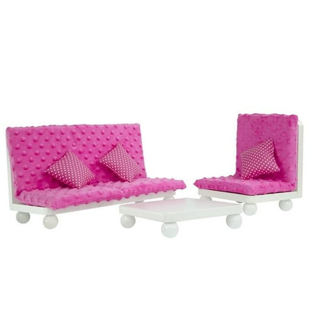 Corp TD-11930A-B Little Princess Doll Furniture - Pink Lounge Set, 18 in.