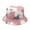 Pink, variant on Double-sided Wearing Cap Visor Rainbow Color Bucket Hat Men Women Panama Cotton Flat Sun Hat Reversible Tie Dye Fisherman Hat