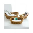 thumbnail image 4 of Oval Wicker Woven Basket Bread Roll Basket Serving Basket for Food Fruit Cosmetic Storage Tabletop and Bathroom, 4 of 8