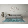 thumbnail image 3 of Ahgly Company Indoor Square Persian Light Blue Traditional Area Rugs, 6' Square, 3 of 4
