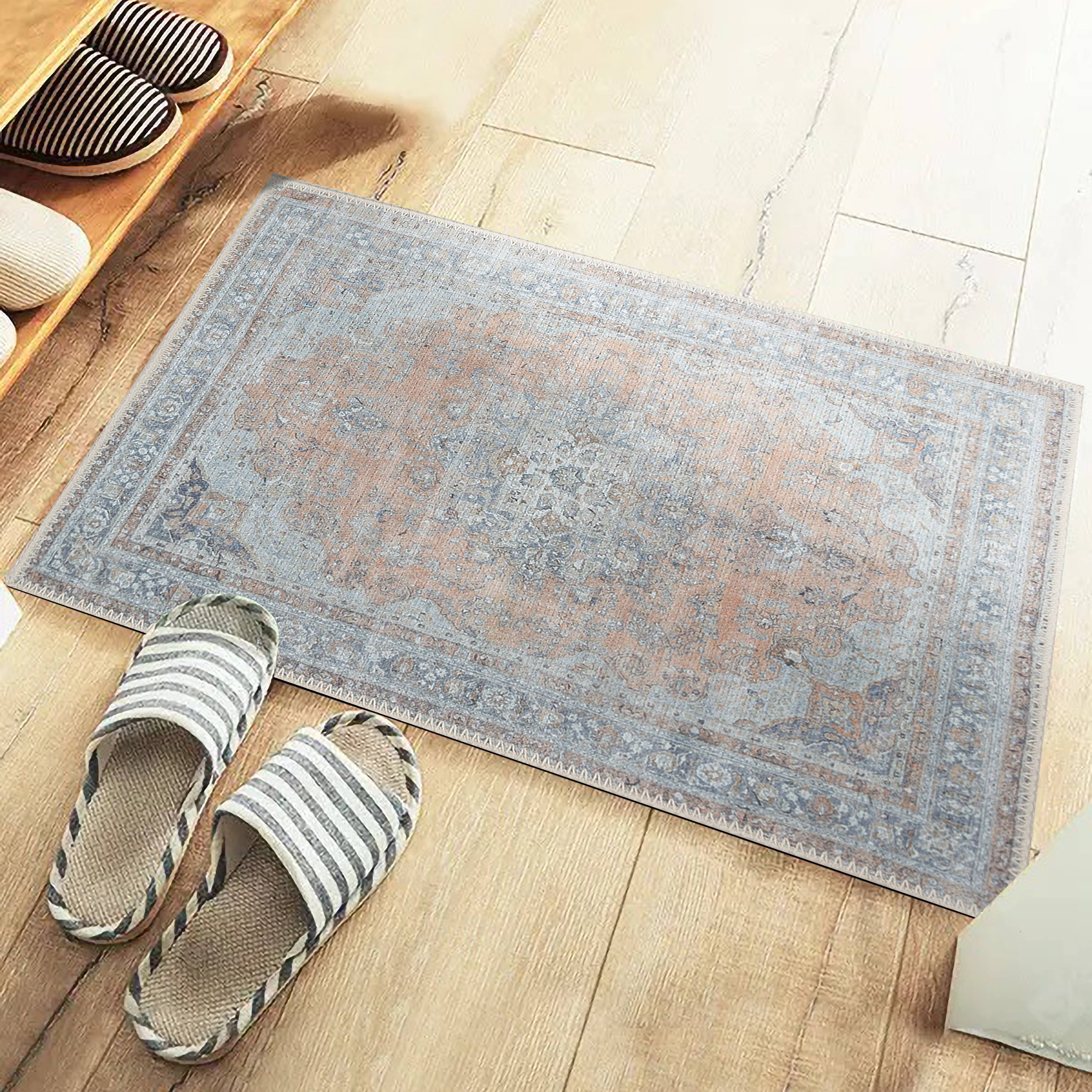 Adiva Rugs Machine Washable Water and Dirt Proof Area Rug for Living