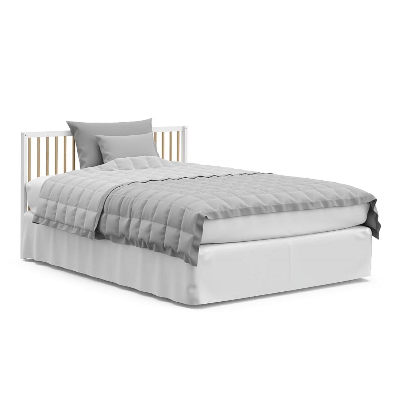 Graco Teddi 5-in-1 Convertible Baby Crib with Drawer, White with Driftwood