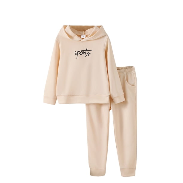 Gibobby Conjunto de pantalones para niños Ropa de bebé para niño pequeño, conjunto de conjunto de pantalones para correr, chándal de otoño e invierno(Caqui,6-7 Años)