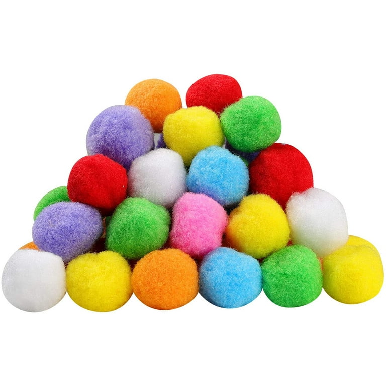 Very Large Assorted Pom Poms for DIY Creative Crafts Decorations, Assorted Colors (200Pack 1.5 inch)