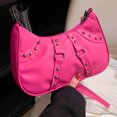 thumbnail image 3 of Bolsa de mano para mujer a la moda con remaches geniales para regalo (rosa roja) Ndcxsfigh Para Estrenar, 3 of 8