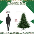 thumbnail image 2 of LAMPHOME 7FT PE/PVC Mixed Christmas Tree - 2257 Lush Tips, 3-Part Hinged, Metal Stand for Festive Ambiance, 2 of 8