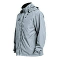 thumbnail image 4 of UVEASISHA Mens Lightweight Rain Jackets Waterproof Hooded Rain Coats Outdoor Full Zip Long Sleeve Hiking Windbreaker Softshell Jacket with Pockets Dark Gray XL, 4 of 7
