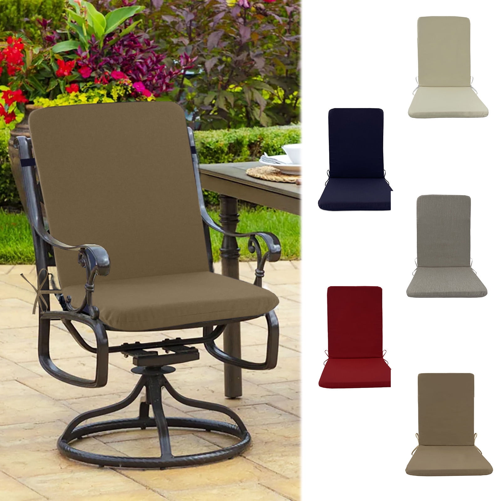 18x18 Inch Outdoor Chair Cushions – Weatherproof Square Patio Seat Pads with Thick Padding, Water & Fade Resistant for Dining Chairs, Rockers & Porch Furniture