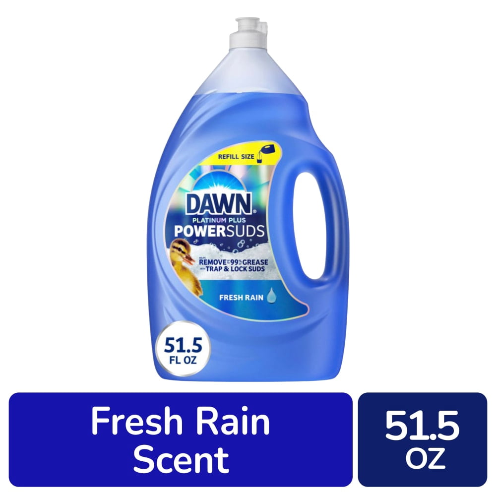 Dawn Platinum Plus Fresh Rain Dishwashing Liquid - 51.5 fl oz
