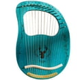 thumbnail image 1 of facefd Portable Lyre Harp 16 String Harp Small Harp Musical Instrument Stable Sound Harp Blue, 1 of 6