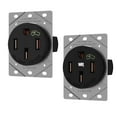 thumbnail image 2 of Receptáculo de carga Leviton 1450R, 50 amperios, vehículo eléctrico pesado, negro, 2 of 6