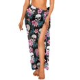 thumbnail image 6 of Uourmeti Pink Leaf Skull Swimsuit Coverup for Women Breathable Swimwear Bikini Wrap Quick Dry Chiffon Scarf Blouse for Swimwear, 6 of 7