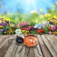thumbnail image 2 of Set of 5 Cute Metal Ladybugs - Vibrant Outdoor Garden Art Decorations, Lawn & Fence Sculptures for Backyard, Patio & Rustic Home Decor, 2 of 5