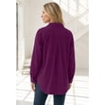 thumbnail image 2 of Roaman's Women's Plus Size Corduroy Button-Front Shirt, 2 of 6