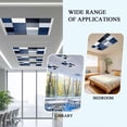 thumbnail image 6 of 3 Pack Blue Black Fluorescent Light Covers for Ceiling Lights Geometric Abstract Color Block Plaid Modern Magnetic Ceiling Light Covers Overhead Light Filters for Office Classroom Home, 6 of 9