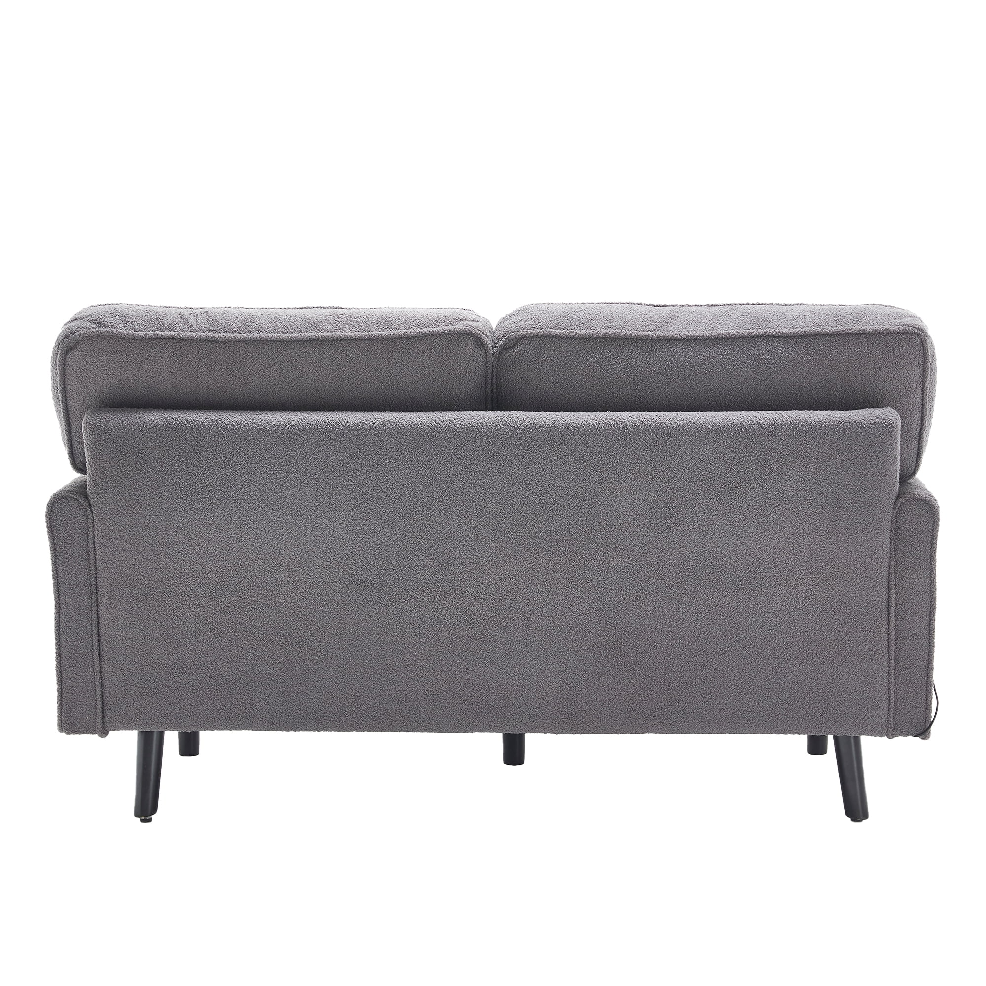 MAYEERTY Loveseat Sofa, Mid Century Modern Love Seat, 2 Seater Sofa Couches for Living Room, Small Couch with USB & Removable Pillow Cover, Comfy Couch for Bedroom, Apartment (Gray)