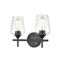 thumbnail image 4 of 13.75 in. 2-Light Matte Black Vanity Light, 4 of 4