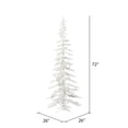 thumbnail image 3 of Vickerman 6' x 26" Flocked Kuna Pine Artificial Christmas Tree, Warm White LED Lights, 3 of 4