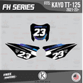 thumbnail image 3 of Kalair GFX Graphics Kit for Kayo Pit Bike TT 125 and TT 140 (2021+) Fh Series, 3 of 5