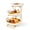A, variant on 3 Tier Ceramic Fruit Bowl for Kitchen Counter – Fruit Basket with Gold Metal Stand, Fruit Holder for Snacks, Nuts, Cakes, Desserts, Bread, Candy Storage