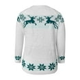 thumbnail image 4 of Arlun Women's Christmas Sweaters Funny Cute Reindeer Snowflake Patterns Knitted Tops Holiday Crewneck Long Sleeve Soft Comfort Loose Pullover Jumpers Green L, 4 of 6