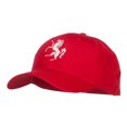thumbnail image 2 of Horse Emblem Embroidered Low Profile Cap - Red OSFM, 2 of 5