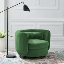 Modway Relish Performance Velvet Swivel Chair in Black Emerald