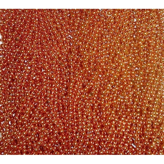 72 Orange Mardi Gras Gra Beads Necklaces Party Favors 6 Dozen Lot