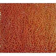72 Orange Mardi Gras Gra Beads Necklaces Party Favors 6 Dozen Lot