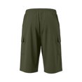 thumbnail image 4 of FhsagQ Male Cargo Short Pants for Men with Slanted Front Pockets and Backless Design for Utility Workwear Army Green Size XXL, 4 of 8