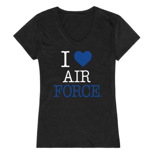 W Republic Products 550-242-BLK-01 USAFA I Love Women T-Shirt,