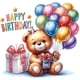 thumbnail image 1 of 5D DIY Taladro Parcial Con Forma Especial Cumpleaños Oso Peluche 30x30cm, 1 of 9