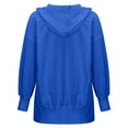 thumbnail image 4 of Xcmzpl Women's Hoodies Loose Fit Solid Color Hooded Sweatshirt Travel Sweater Tops Cotton Long Sleeve Shirts Fall Clothes, 4 of 6