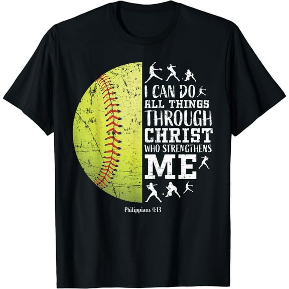 Softball Shirts For Women Gifts Softball T Shirts Teen Girls T-Shirt Black 2X-Large