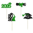 thumbnail image 1 of zhangmingg Graduation Cake Topper Set with Diploma Cap Decorations for Commencement Celebration Party Supplies 24PCS, 1 of 5